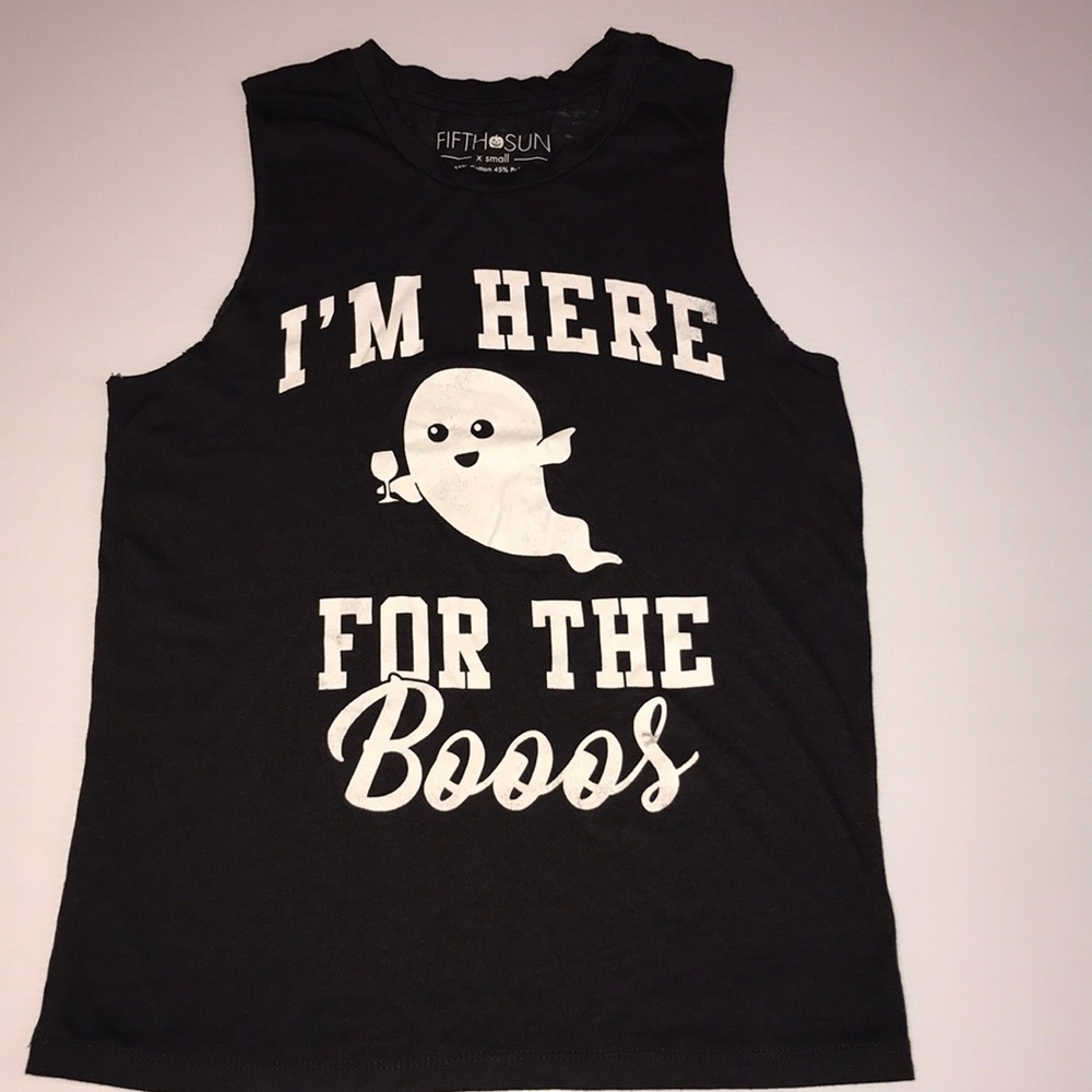 🐶Halloween top “I’m here for the booos”newNotagXS